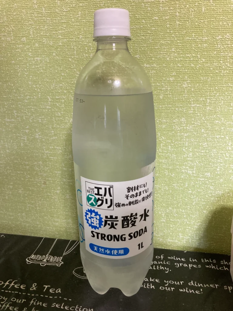エバスグリ 強炭酸水 1Lの正面パッケージ